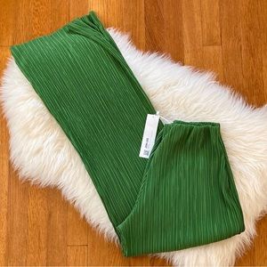 Zara High-Waisted Accordion Pleat Full-Length Pants